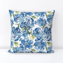 Watercolor pattern pillow