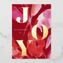 Joy Christmas Watercolor greeting card by ilze Lucero